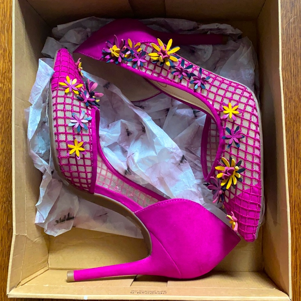 Vivid orchid Jessica Simpson heels